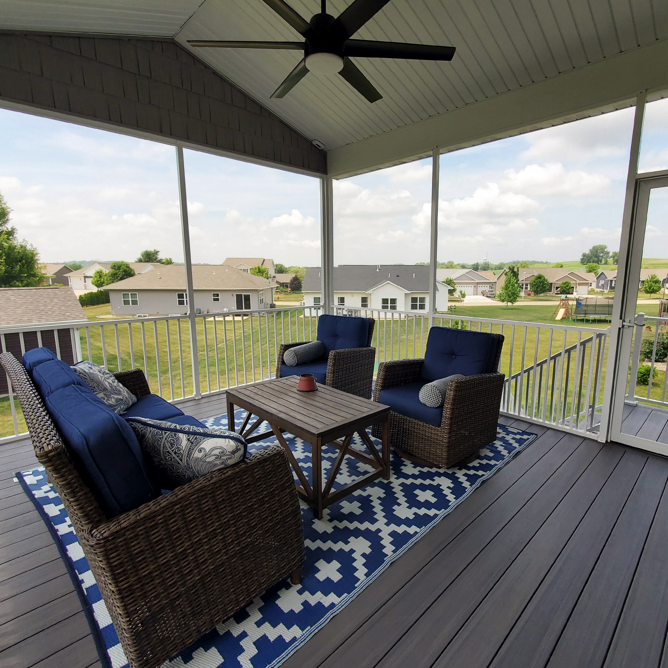 Screened-in porch built in Cedar Rapids, Iowa